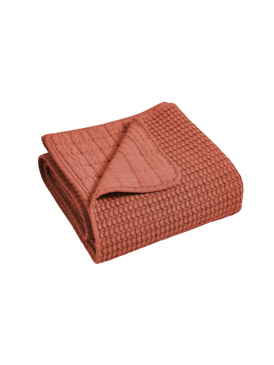 Комплект постельного белья mills waffle classic из 3 предметов, размер queen. Levtex — изображение 5 из 6, глина