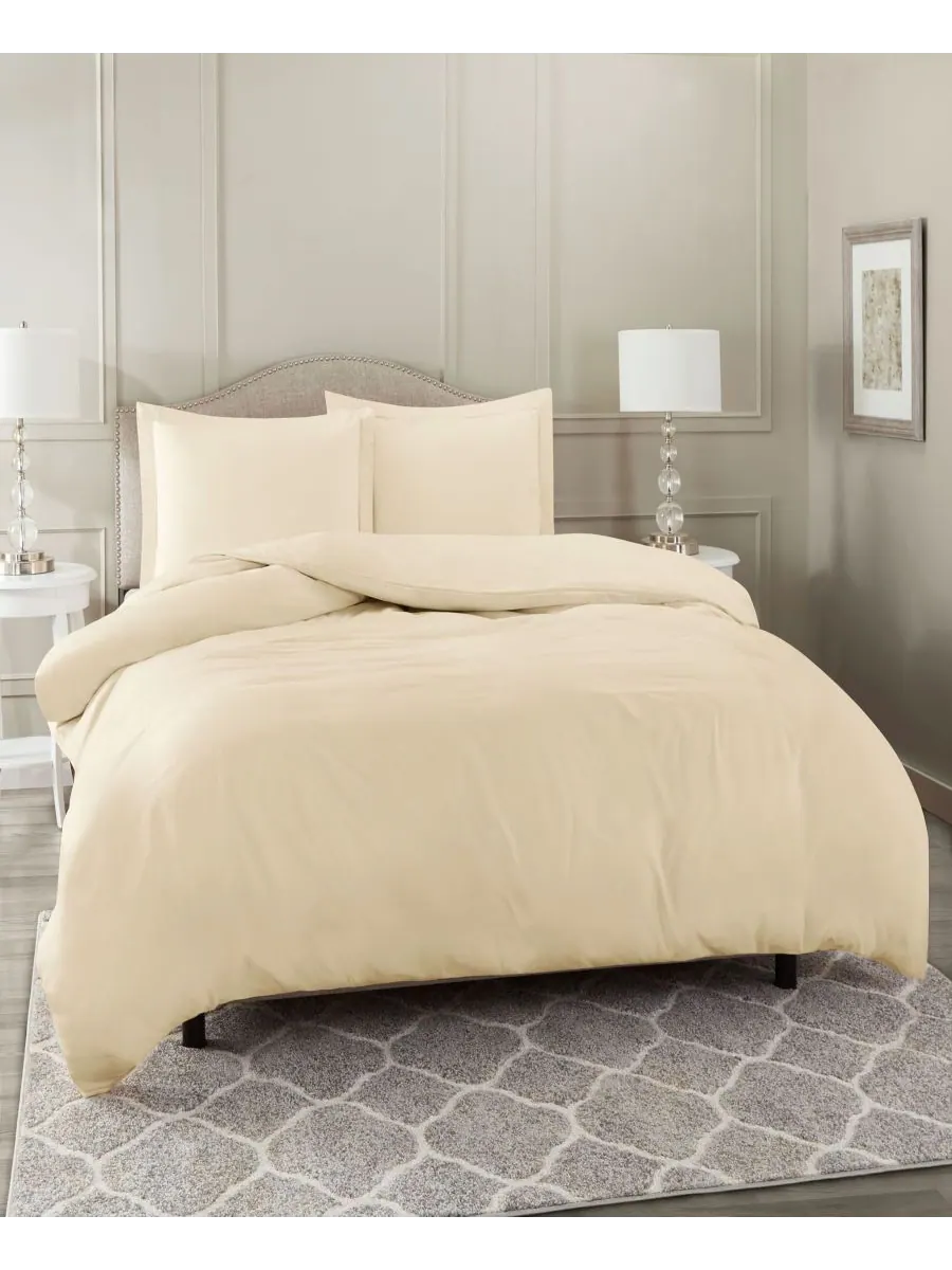 Комплект постельного белья Neslt Super Soft Double Brushed Microfiber из 3 предметов, размер — изображение 1 из 7, бежевый