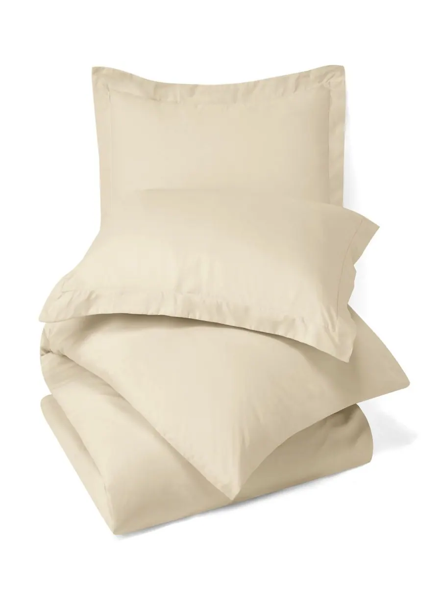 Комплект постельного белья Neslt Super Soft Double Brushed Microfiber из 3 предметов, размер — изображение 2 из 7, бежевый