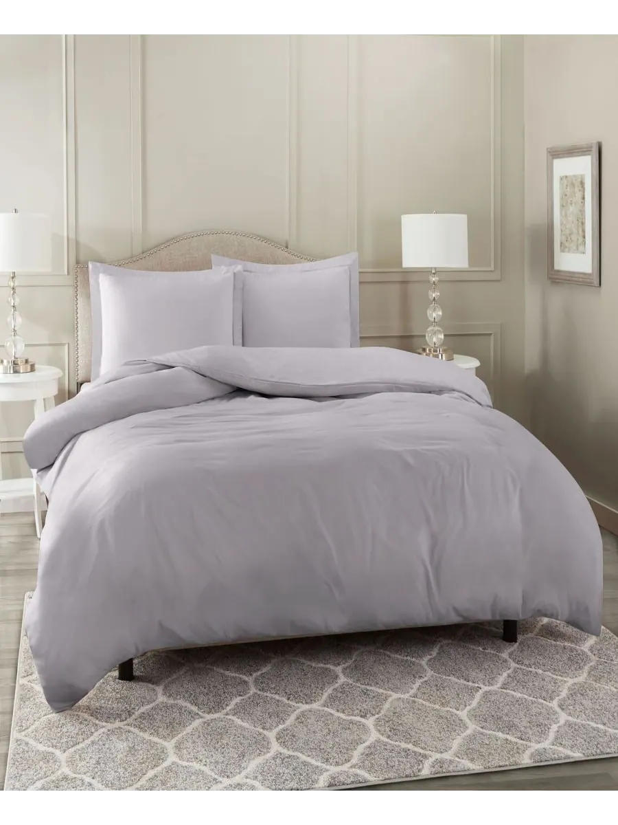 Комплект постельного белья Neslt Super Soft Double Brushed Microfiber из 3 предметов, размер — изображение 1 из 7, серый