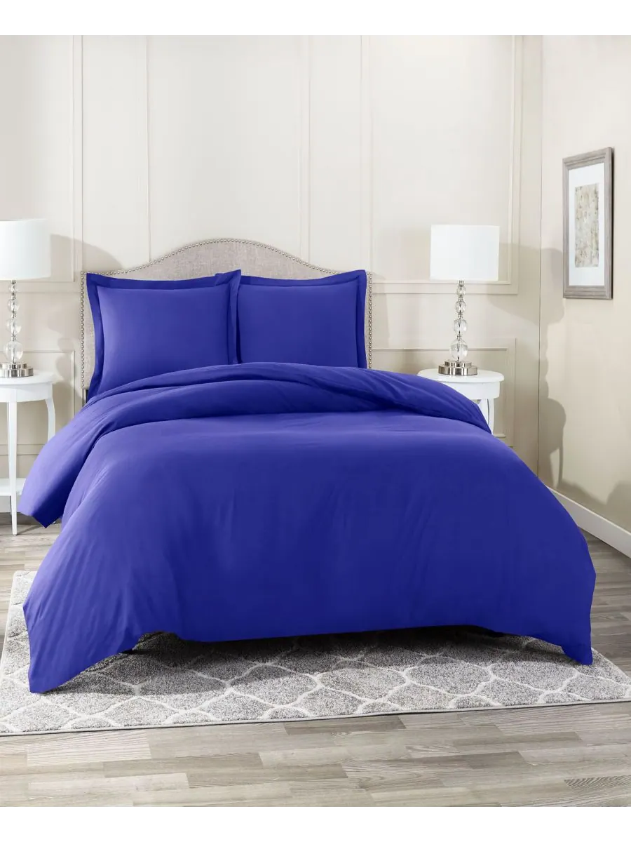 Комплект постельного белья Neslt Super Soft Double Brushed Microfiber из 3 предметов, размер — изображение 1 из 7, синий