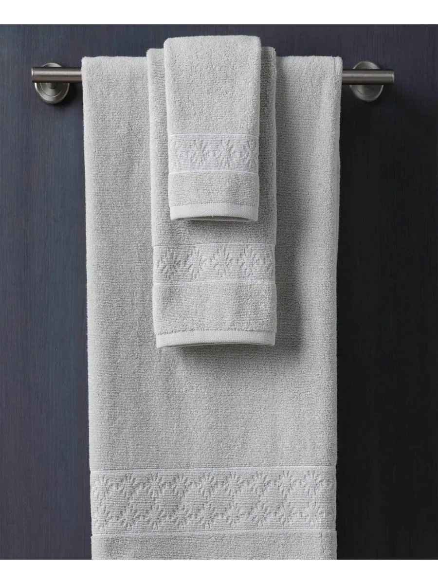 Набор из 2 банных полотенец Martex Allergen-Resistant Savoy Clean Design Home, Gray, Towel Sets — изображение 4 из 6, серый