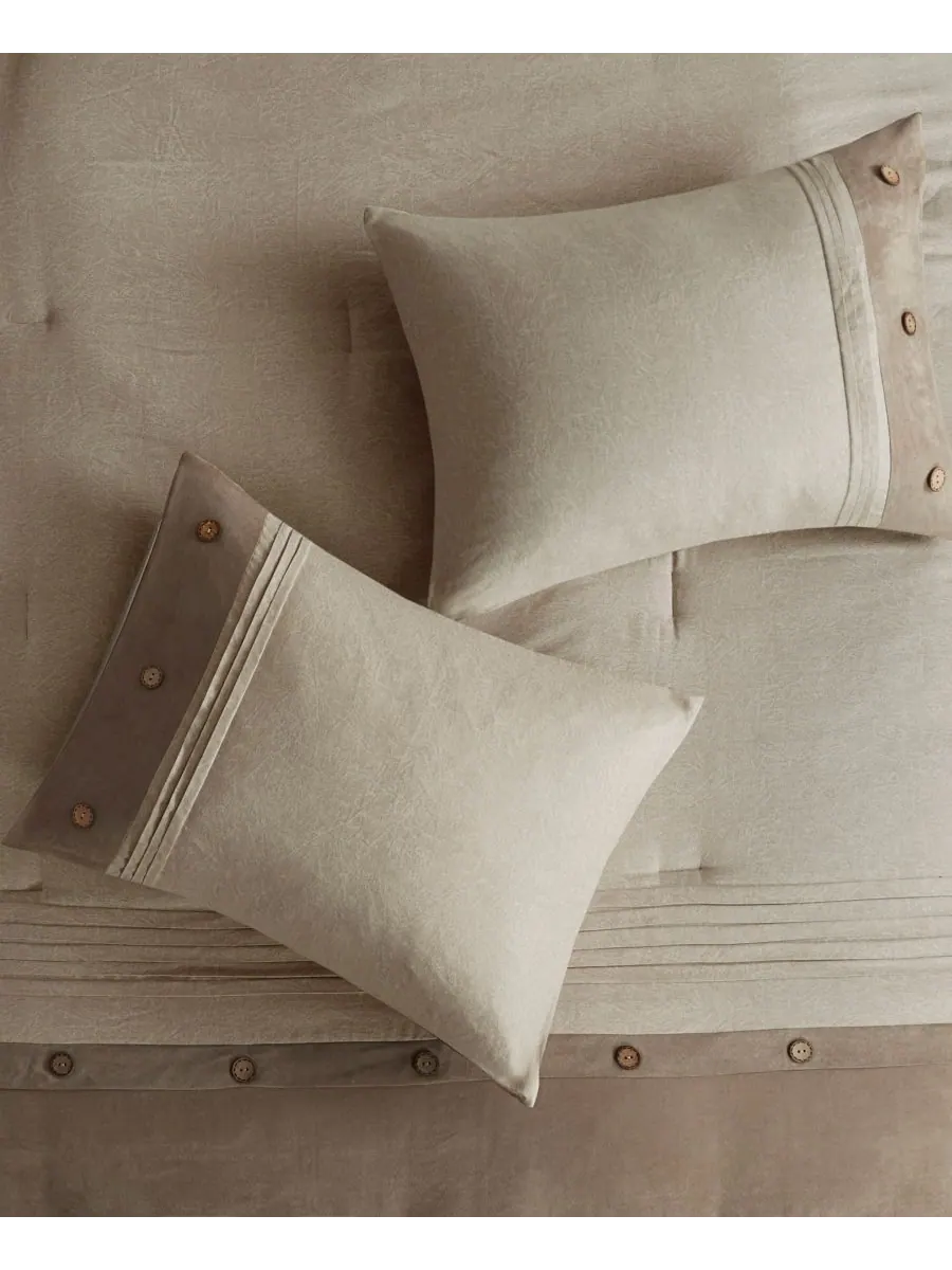 Комплект постельного белья Boone Microsuede из 7 предметов, размер Queen Madison Park — изображение 6 из 10, бежевый
