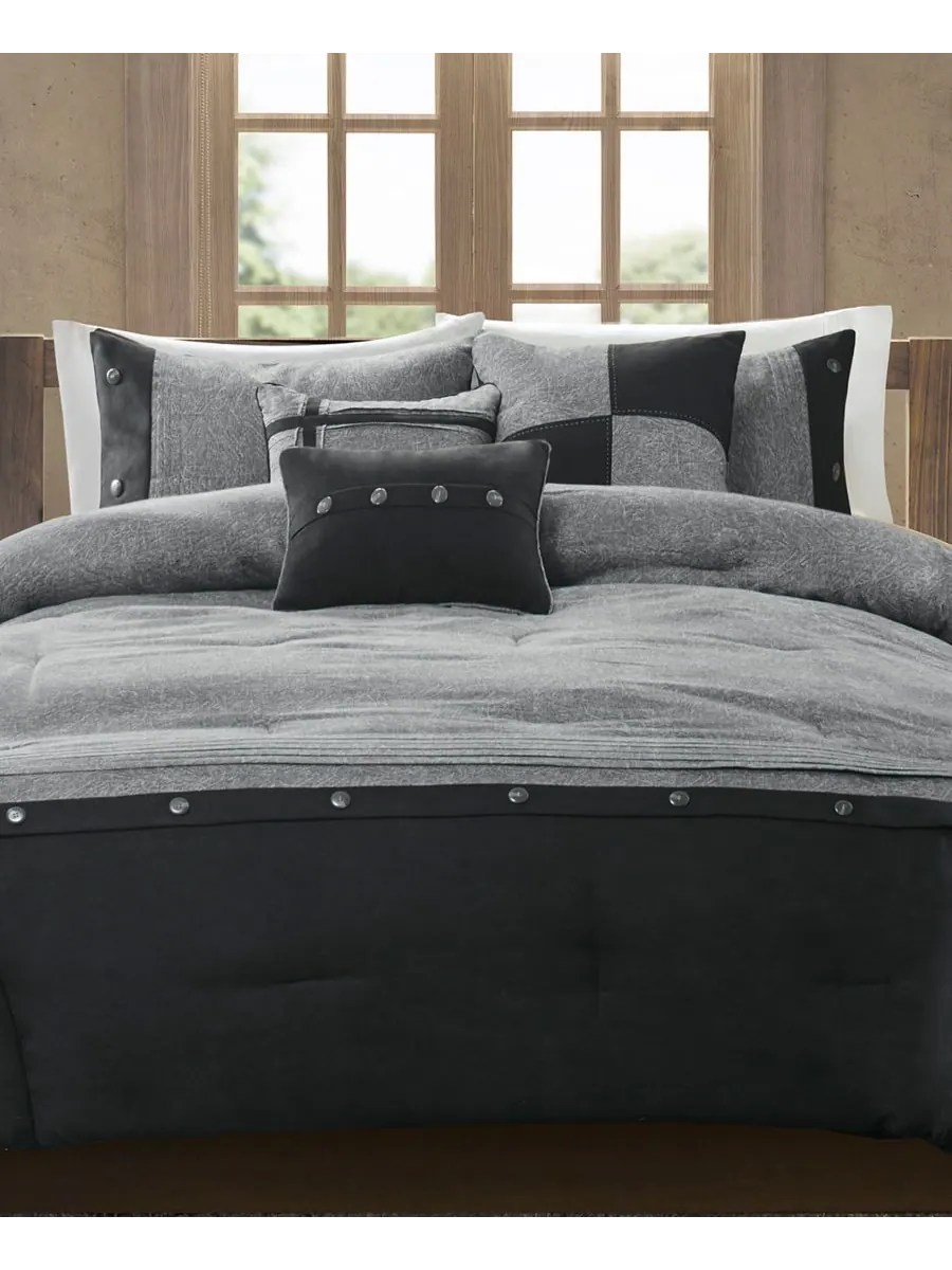 Комплект постельного белья Boone Microsuede из 7 предметов, размер Queen Madison Park