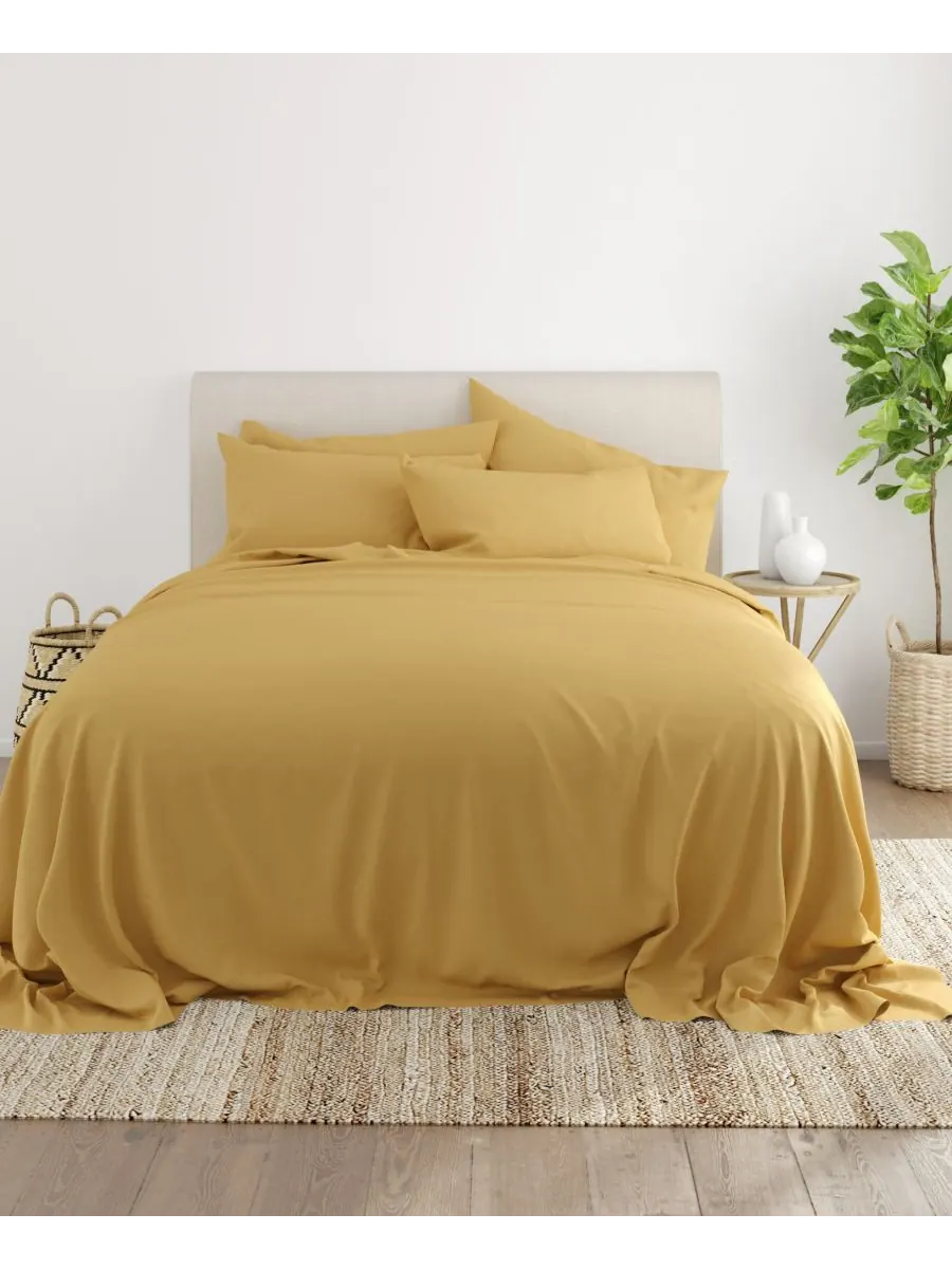 Комплект постельного белья Solids in Style из 6 предметов, размер California King Ienjoy Home — изображение 2 из 6, золото