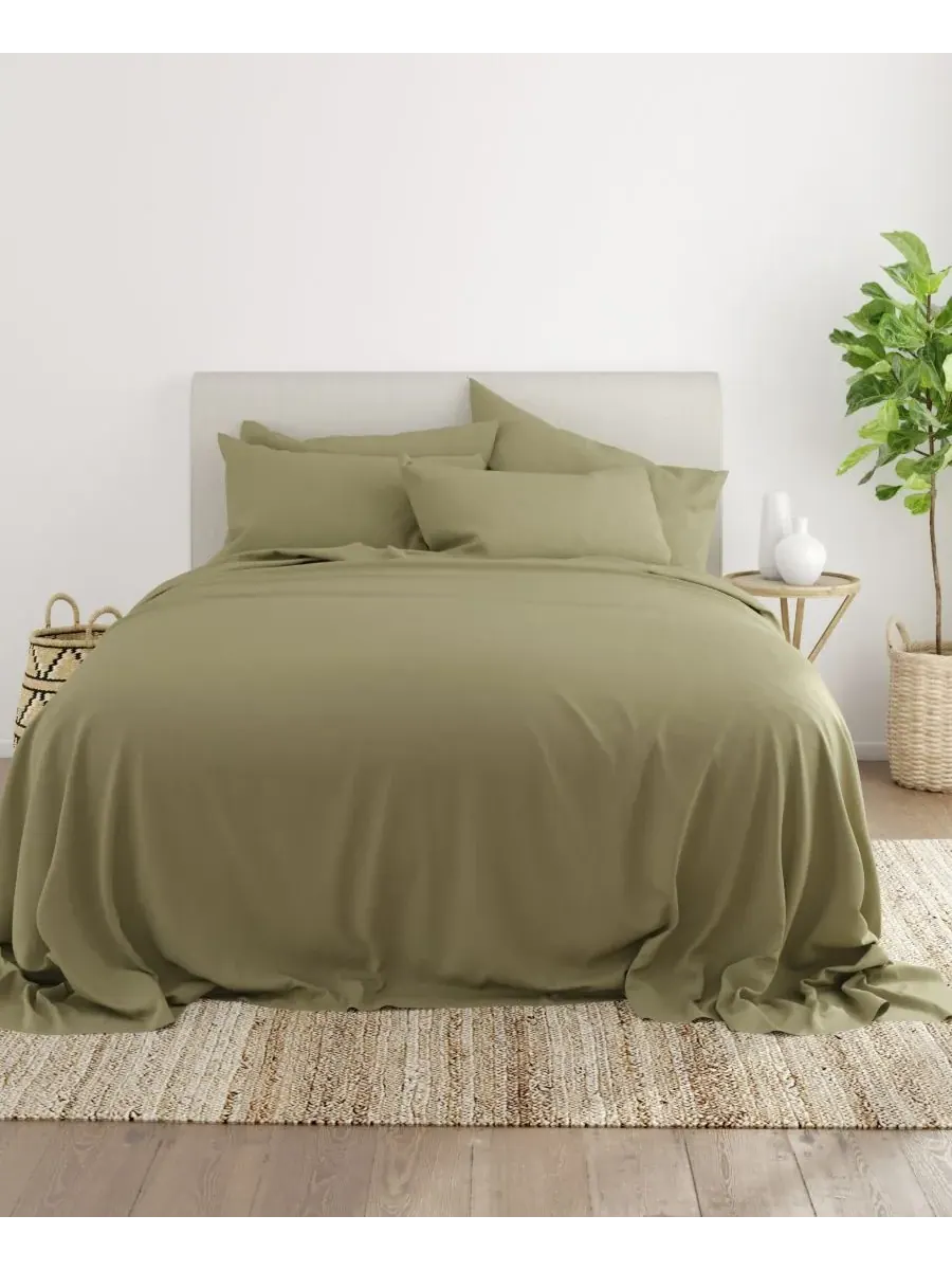 Комплект постельного белья Solids in Style из 6 предметов, размер California King Ienjoy Home — изображение 2 из 6, шалфейный