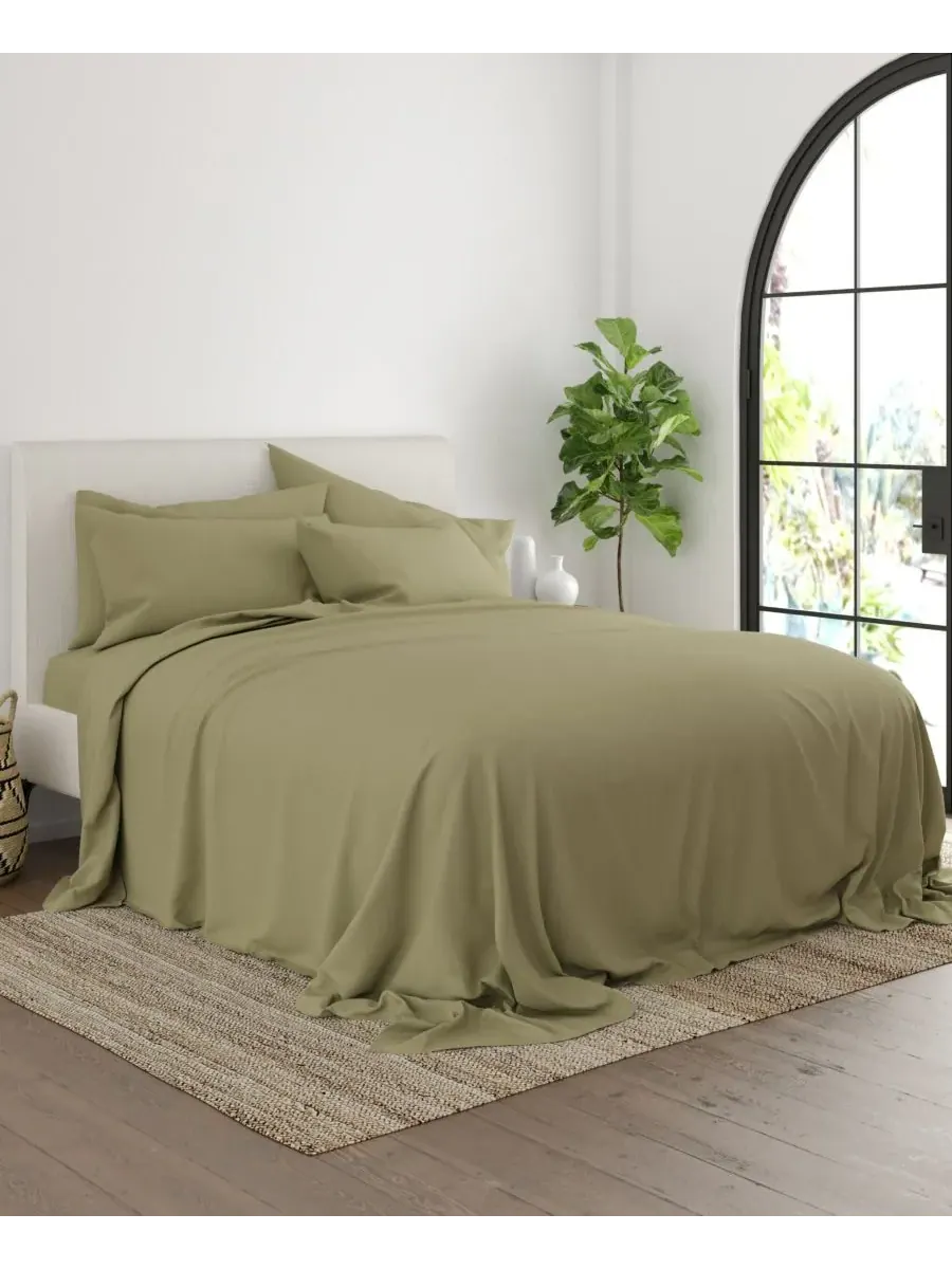 Комплект постельного белья Solids in Style из 6 предметов, размер California King Ienjoy Home — изображение 3 из 6, шалфейный