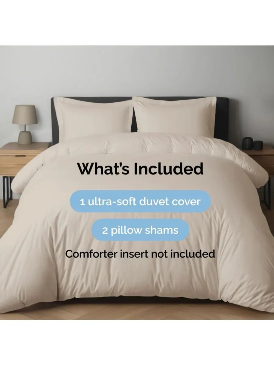Комплект постельного белья из высококачественной микрофибры, размер полный CGK Unlimited — изображение 2 из 6, пшеница