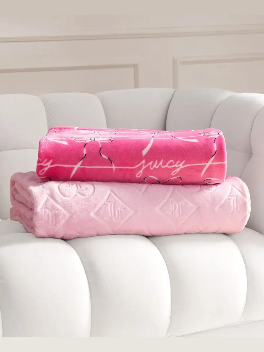Комплект плюшевых пледов с моделью Plush Glam Juicy Couture