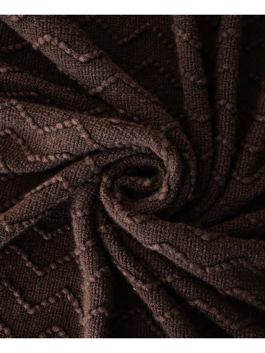 Легкий плед Wave-Link Texture, 50 x 60 дюймов Battilo — изображение 5 из 6, коричневый