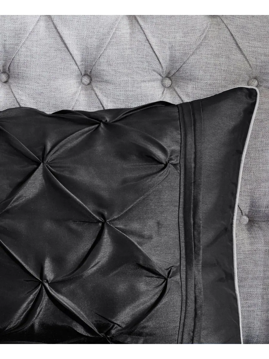 Комплект постельного белья Laurel Tufted из 7 предметов, размер Cal King Madison Park — изображение 8 из 10, черный