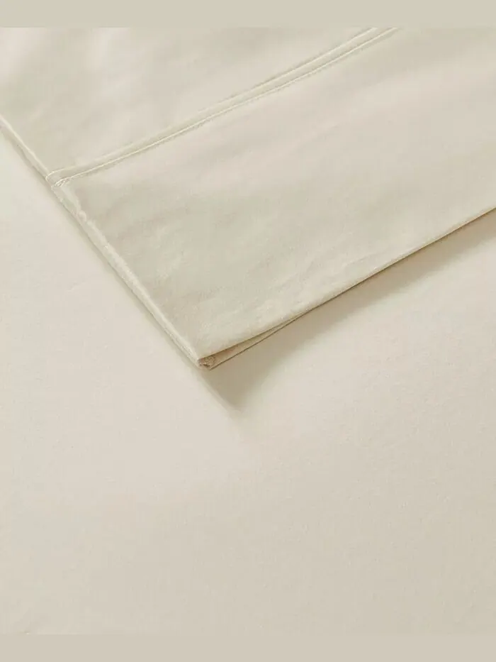Комплекты простыней из хлопкового сатина плотностью 800 нитей Madison Park — изображение 4 из 6, белый