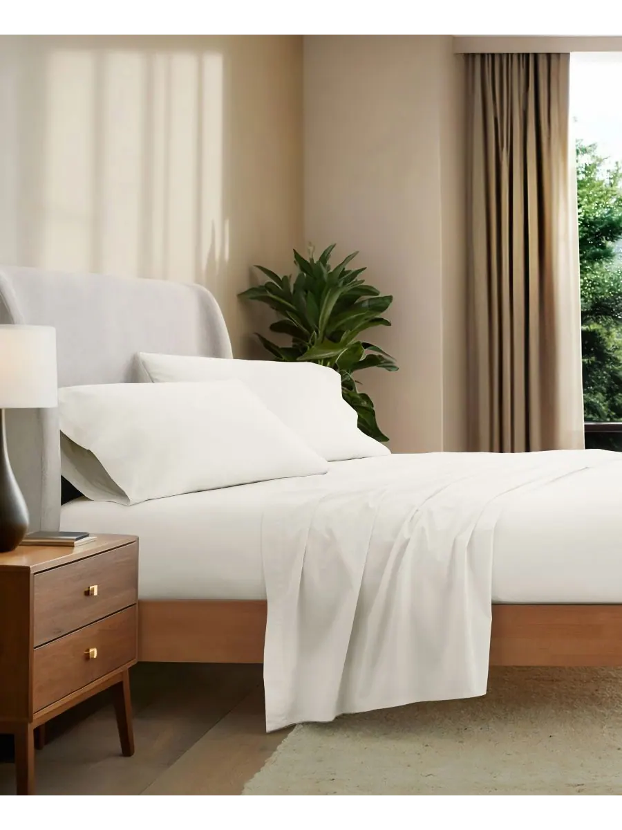 Комплект постельного белья из ультрамягкого перкалевого хлопка, 4 предмета, размер King ienjoy Home — изображение 2 из 10