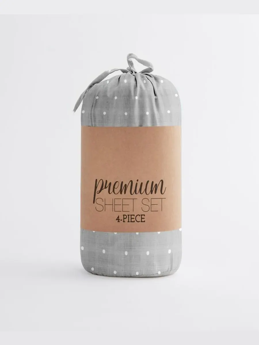 Комплект постельного белья Timeless Classics Premium Ultra Soft Pattern, 4 предмета, размер King — изображение 6 из 8, серый