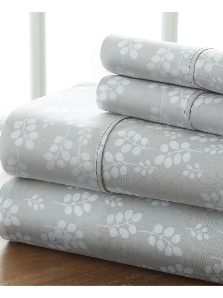 Комплект постельного белья Timeless Classics Premium Ultra Soft Pattern, 4 предмета, размер King — изображение 1 из 9, серый