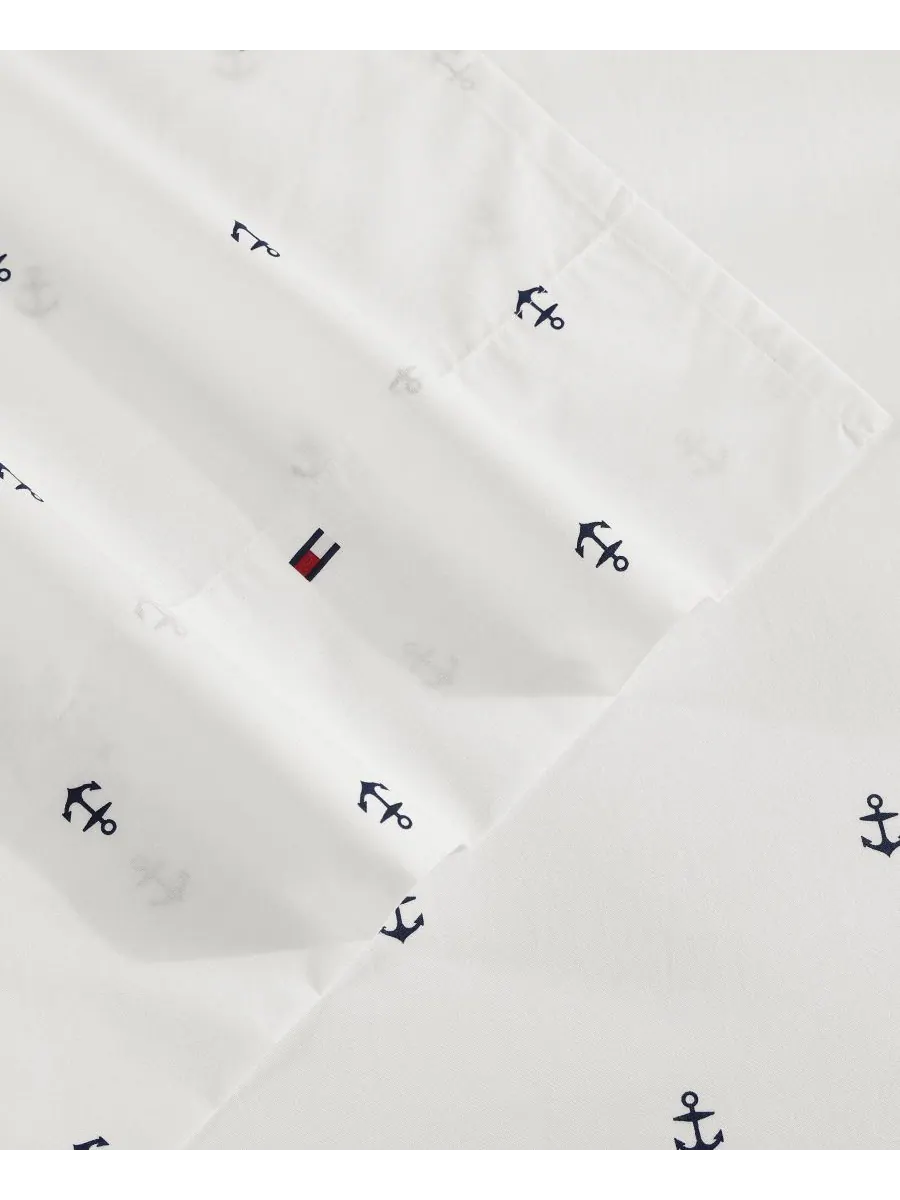 Tommy Hilfiger двуспальный комплект постельного белья из хлопкового перкаля с набивным рисунком 200 — изображение 3 из 6