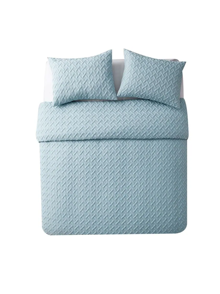 Комплект постельного белья Nina с рельефным рисунком, размер Twin XL VCNY Home — изображение 3 из 5, синий