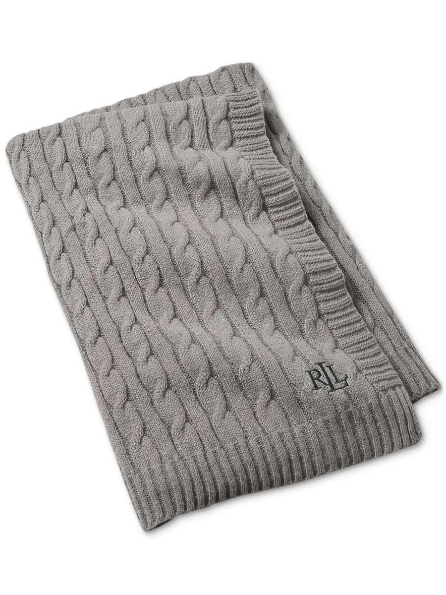 Плед Jamie Cable-Knit, 127 см x 152 см Lauren Ralph Lauren