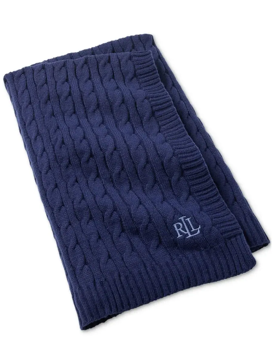 Плед Jamie Cable-Knit, 127 см x 152 см Lauren Ralph Lauren