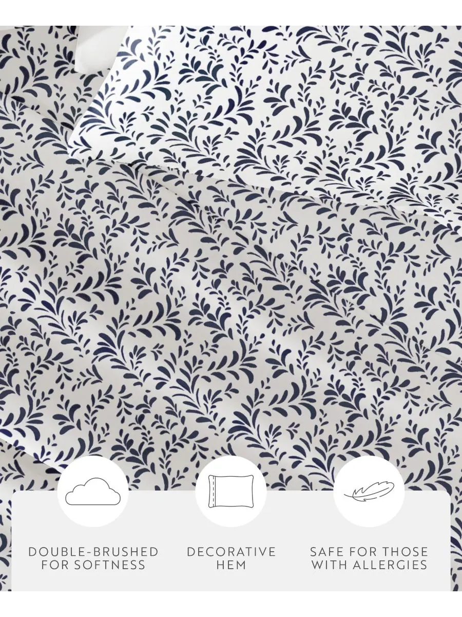 Комплект постельного белья Farmhouse Chic Premium Ultra Soft Pattern, 4 предмета, размер Full — изображение 7 из 10