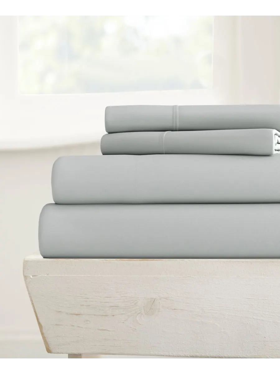 Комплект постельного белья Style Simplified из 4 предметов, размер Full Ienjoy Home — изображение 1 из 1, светлый серый