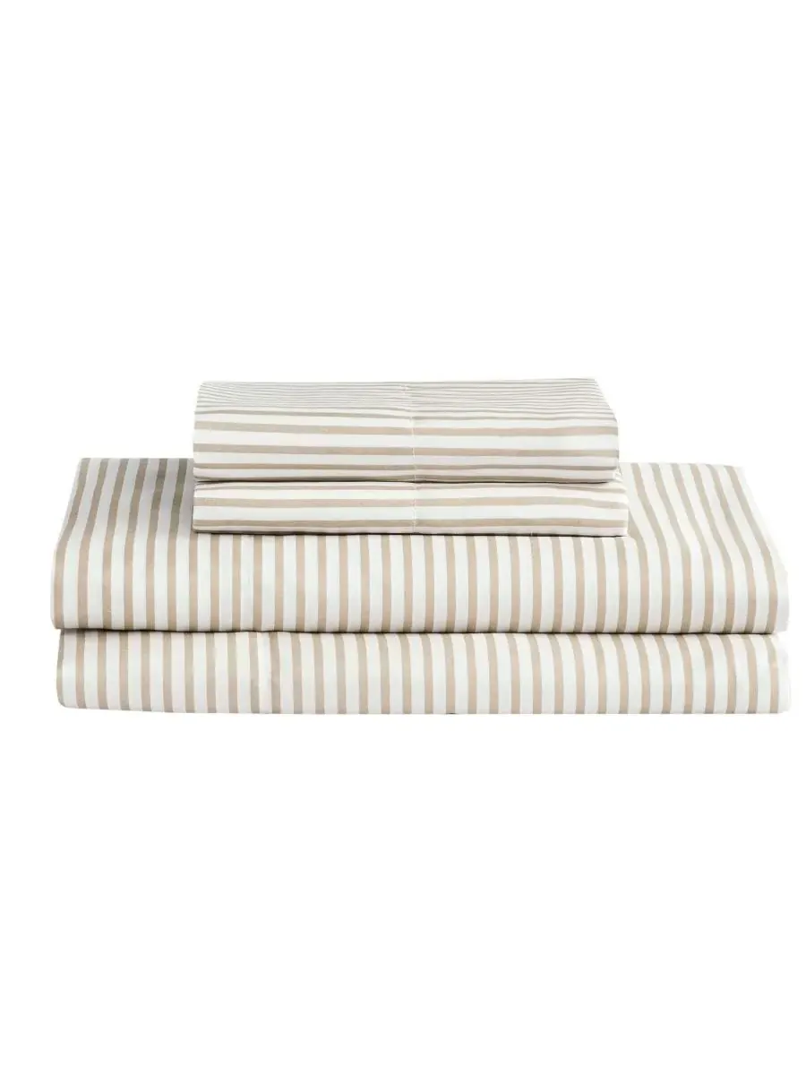Комплект постельного белья Jaxon Wide Stripe из 7 предметов, размер California King Madison Park — изображение 5 из 10, серый