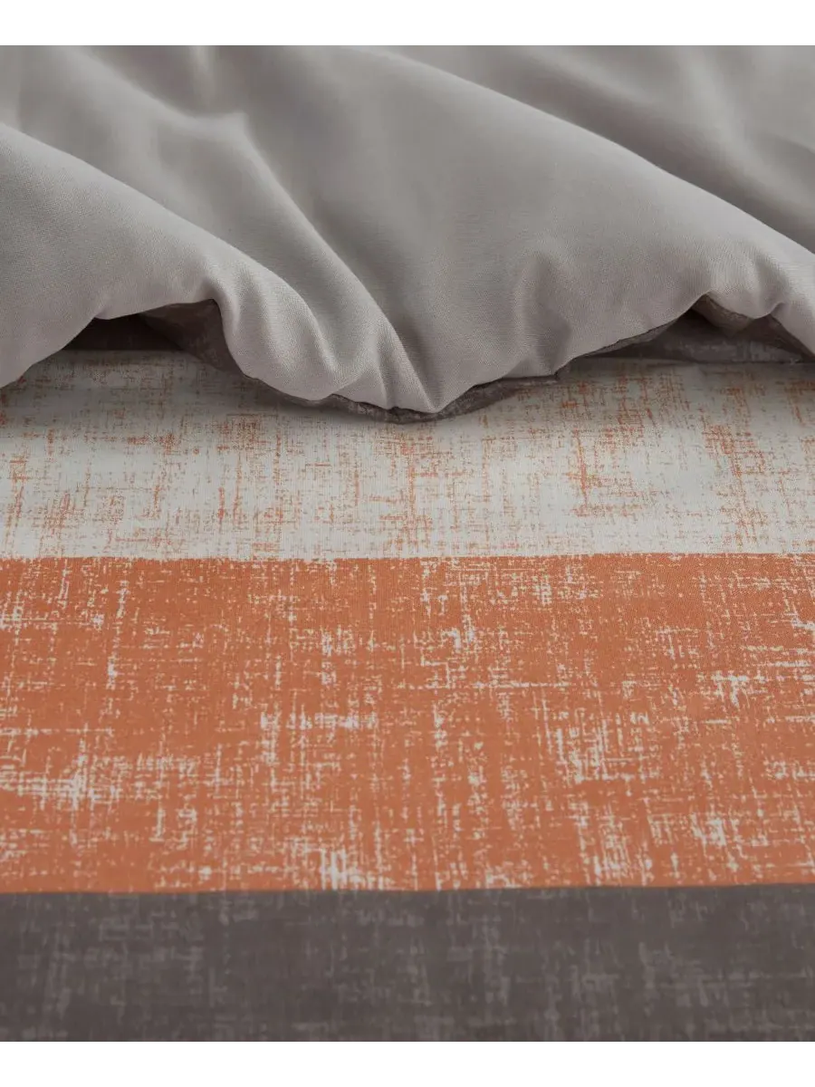 Комплект постельного белья Jaxon Wide Stripe из 7 предметов, размер California King Madison Park — изображение 9 из 9, серый