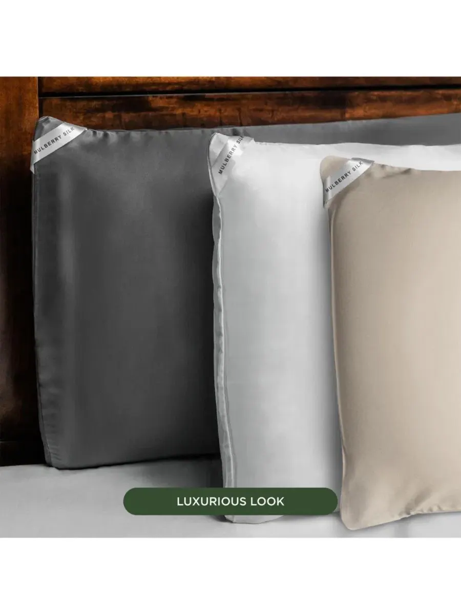 Наволочка DualSilk, 22 момме, смесь 100% тутового шелка и эвкалипта, мягкая, дышащая и роскошная — изображение 11 из 11