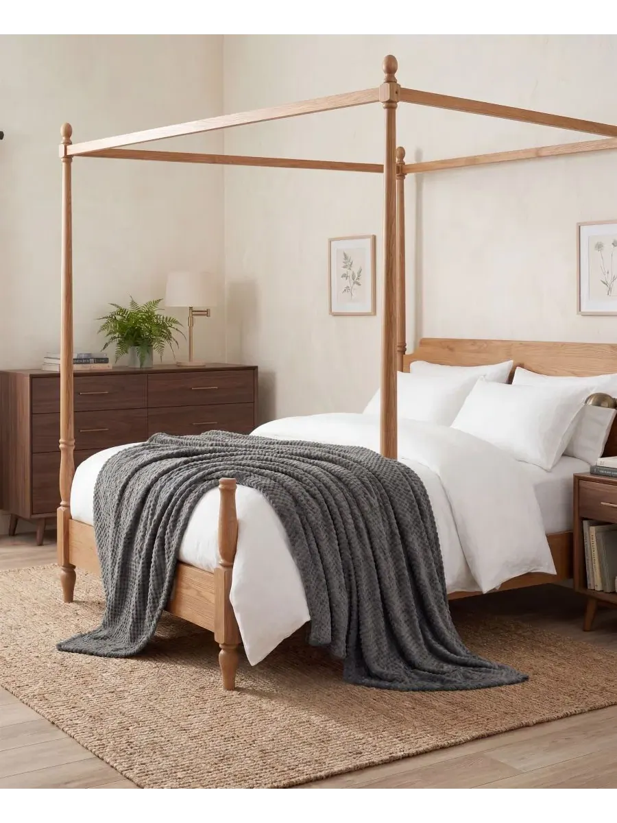 Плед из флиса Pebbled Popcorn, 168×229 см Superior — изображение 2 из 8, темно-серый