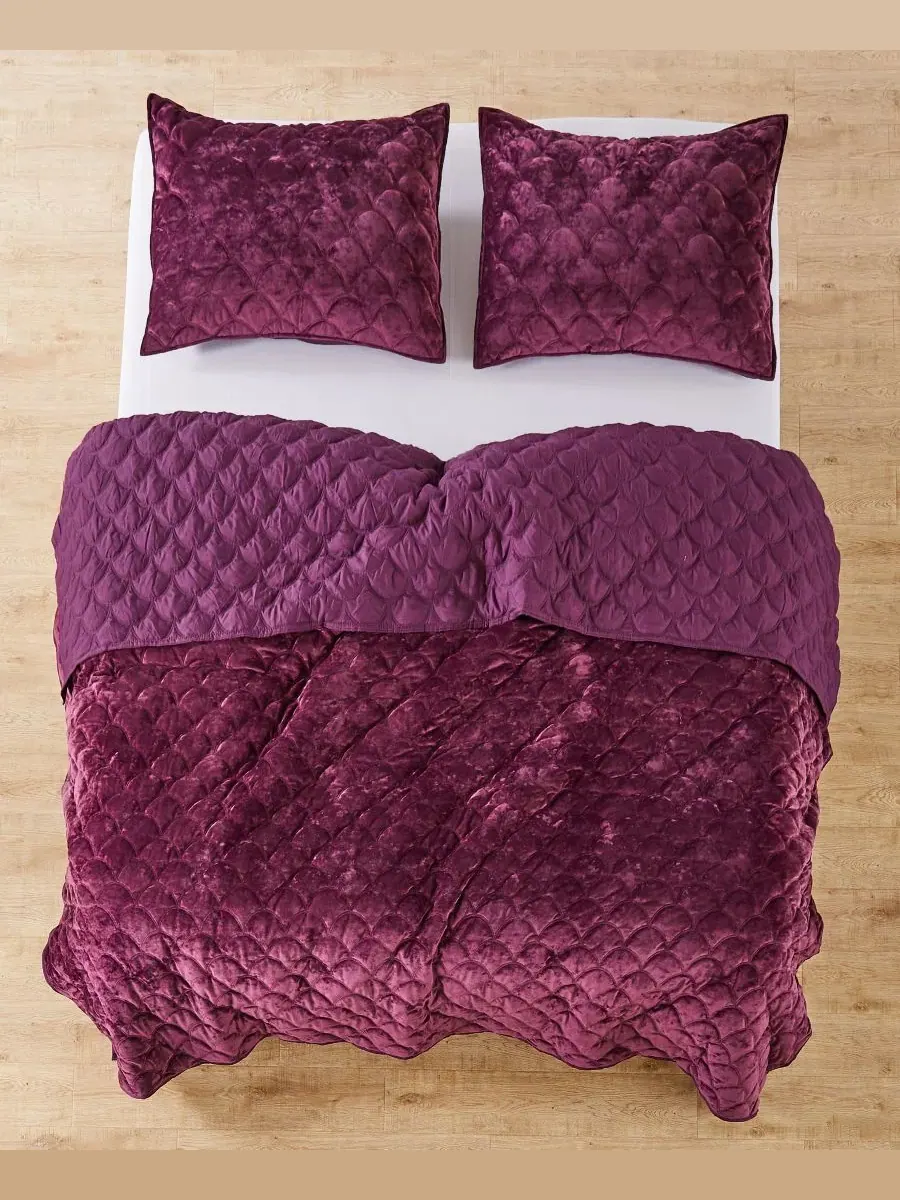 Стеганое покрывало Ellora Velvet, Twin/Twin XL Levtex Home — изображение 4 из 6, сливавый