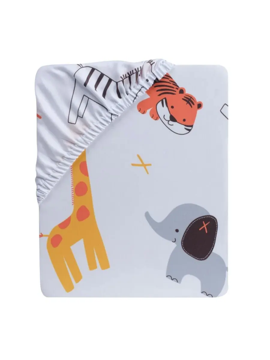 Комплект постельного белья для детской кроватки Lollipop Jungle, 3 предмета Bedtime Originals — изображение 3 из 11, мульти
