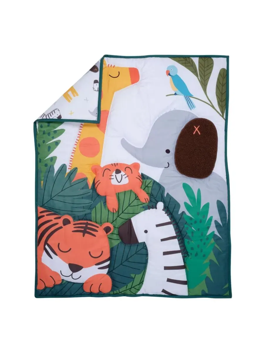 Комплект постельного белья для детской кроватки Lollipop Jungle, 3 предмета Bedtime Originals — изображение 4 из 11, мульти