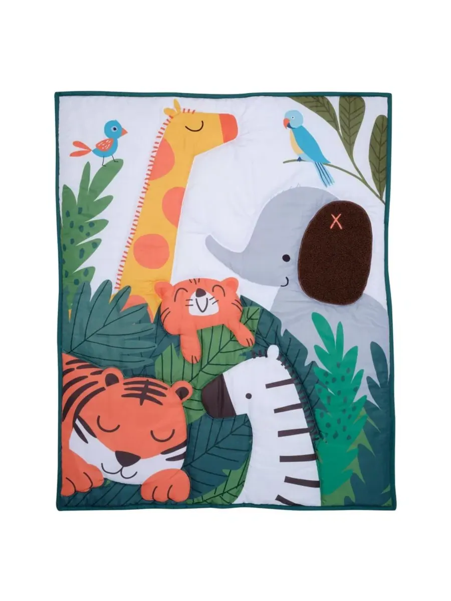 Комплект постельного белья для детской кроватки Lollipop Jungle, 3 предмета Bedtime Originals — изображение 10 из 11, мульти