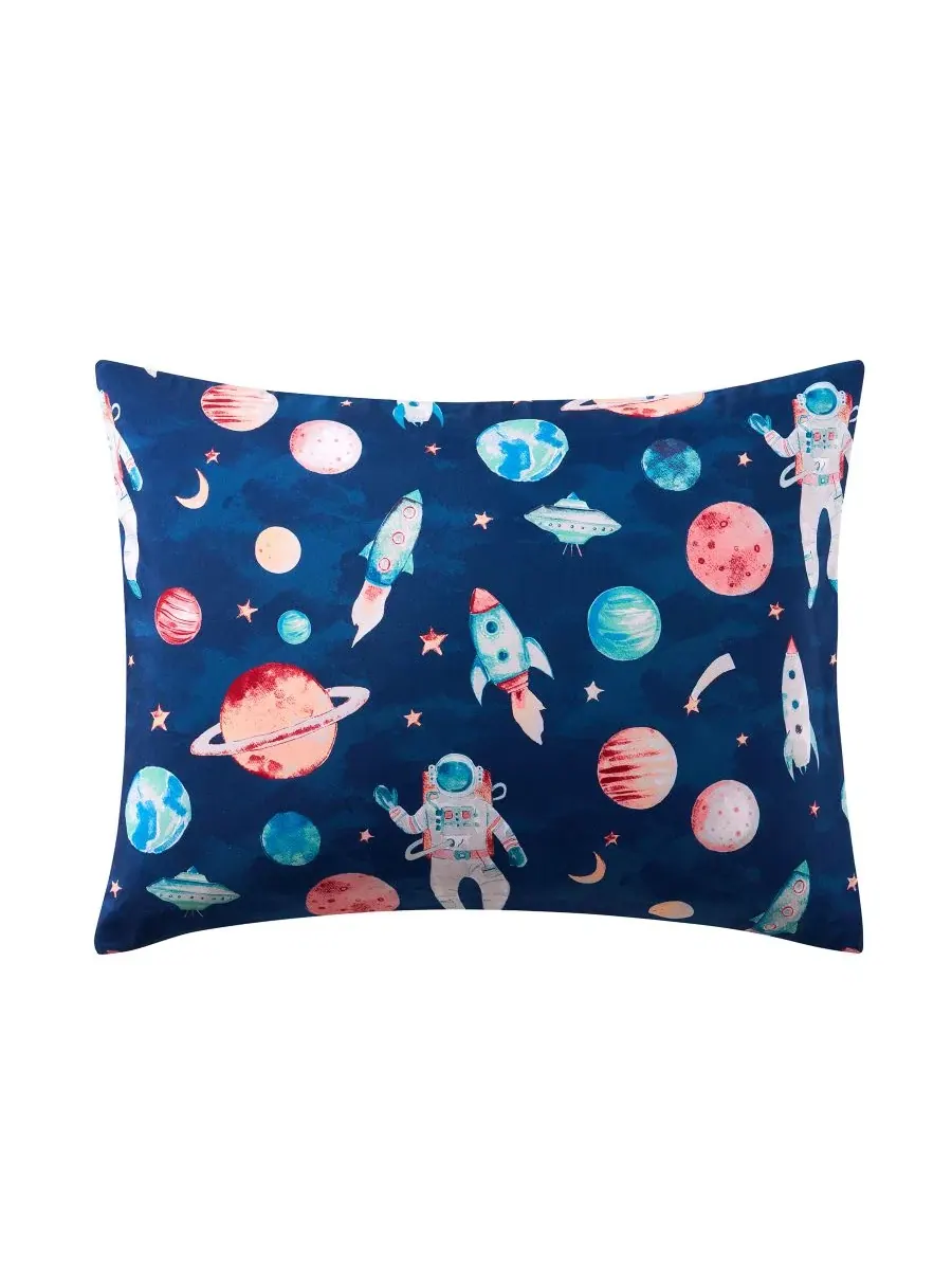 Комплект постельного белья 3 предмета Space Olivia & Finn, Twin — изображение 3 из 5, космический серый
