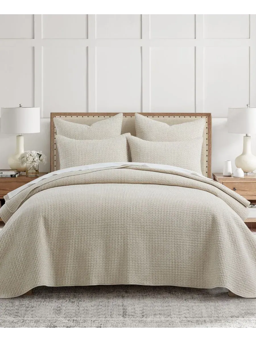 Стеганое покрывало с вышивкой Pick-Stitch, 2 предмета, Twin/Twin XL Levtex Home