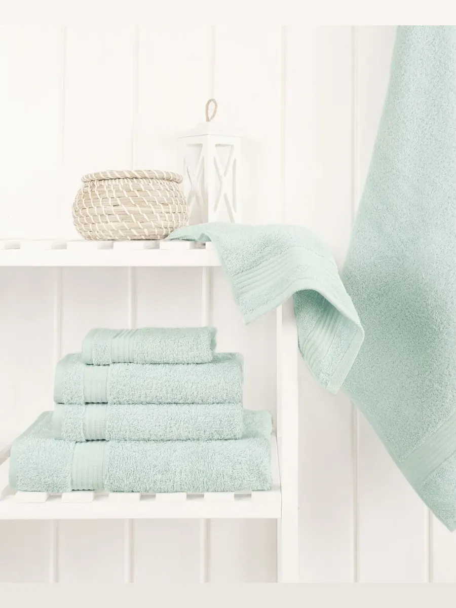 Набор банных полотенец Bekos Premium из 6 предметов, 100% турецкий хлопок American Soft Linen — изображение 2 из 4, мята