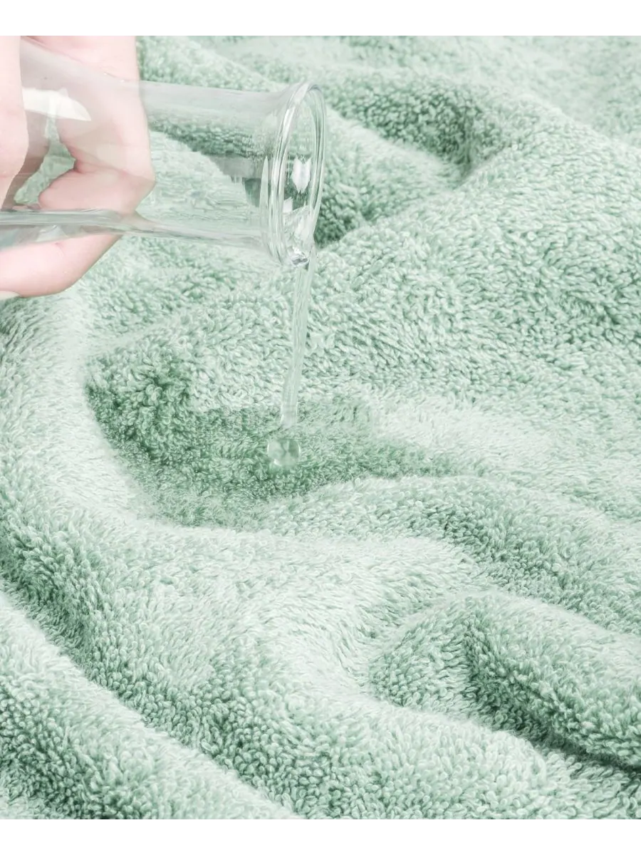 Набор банных полотенец Bekos Premium из 6 предметов, 100% турецкий хлопок American Soft Linen — изображение 4 из 4, мята