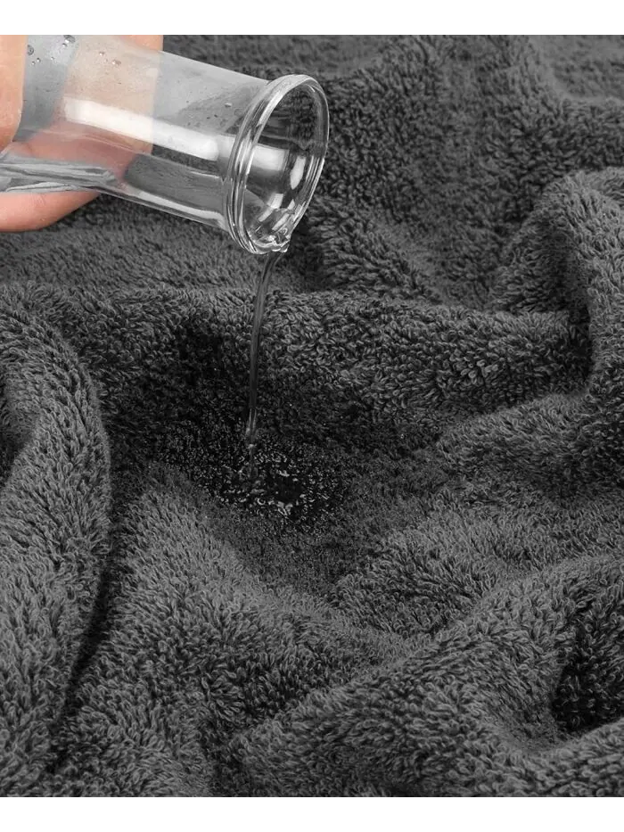 Набор банных полотенец American Soft Linen Bekos Premium из 100% турецкого хлопка, 6 шт — изображение 4 из 4, темный серый