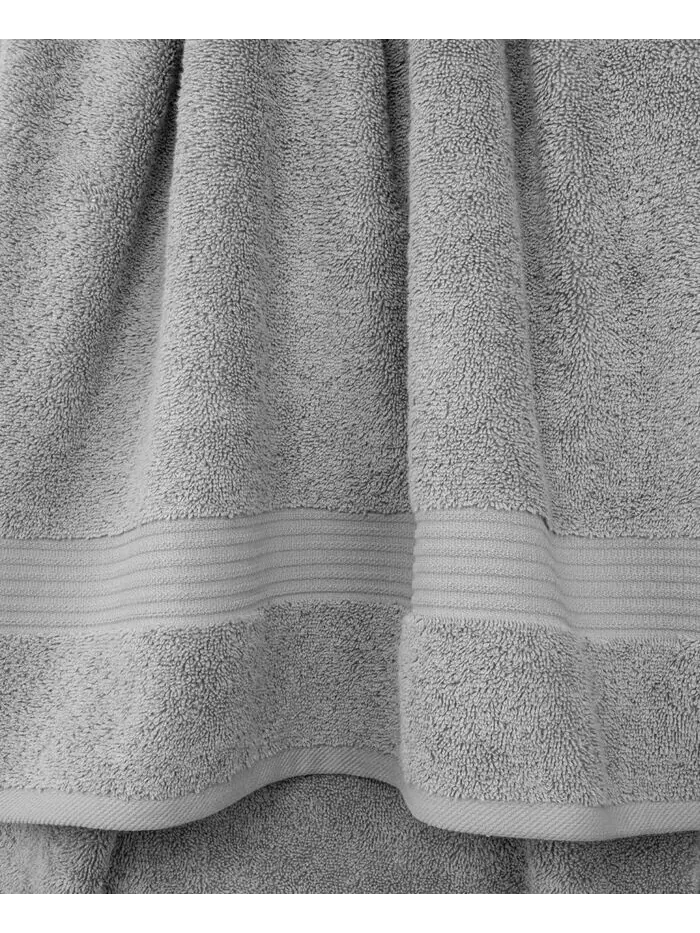 Набор банных полотенец American Soft Linen Bekos Premium из 100% турецкого хлопка, 6 шт — изображение 3 из 4, серый