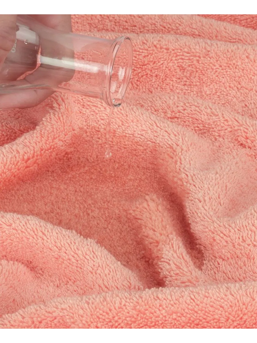 Набор банных полотенец Bekos Premium из 6 предметов, 100% турецкий хлопок American Soft Linen — изображение 4 из 4, коралл
