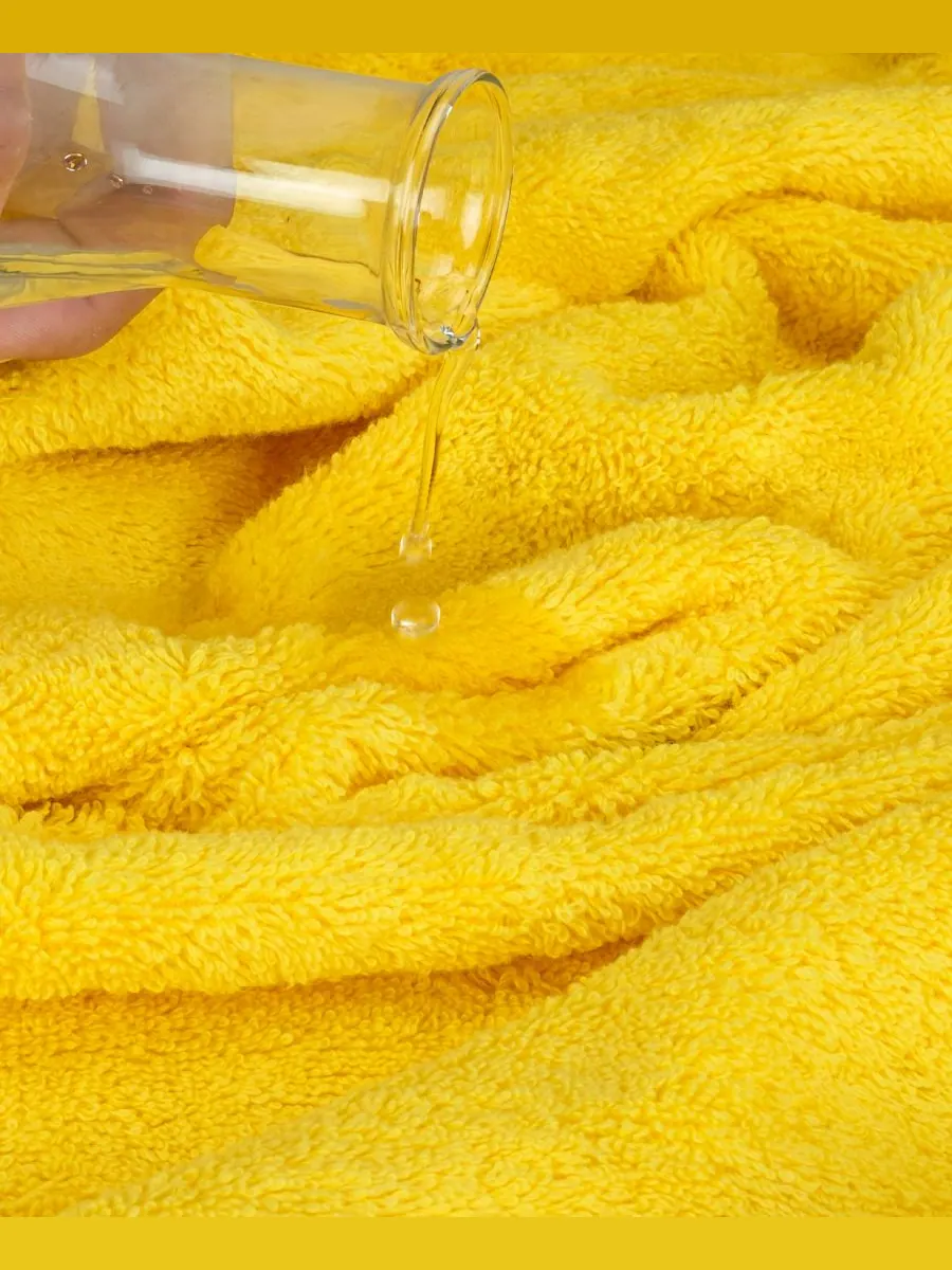 Набор банных полотенец Bekos Premium из 6 предметов, 100% турецкий хлопок American Soft Linen — изображение 4 из 4, желтый