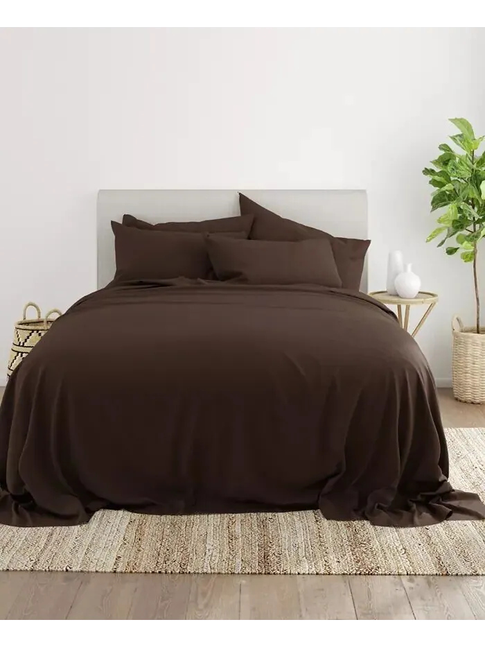 Комплект постельного белья Solids in Style от The Home Collection ienjoy Home — изображение 2 из 6, шоколад