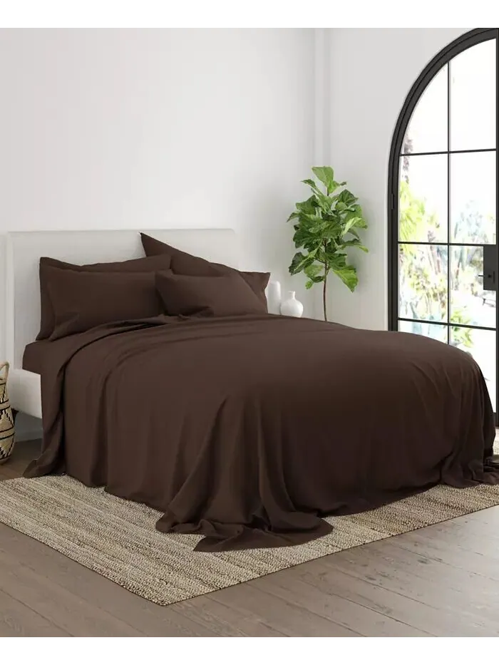 Комплект постельного белья Solids in Style от The Home Collection ienjoy Home — изображение 3 из 6, шоколад