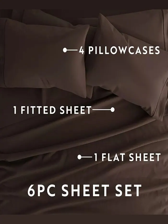 Комплект постельного белья Solids in Style от The Home Collection ienjoy Home — изображение 6 из 6, шоколад
