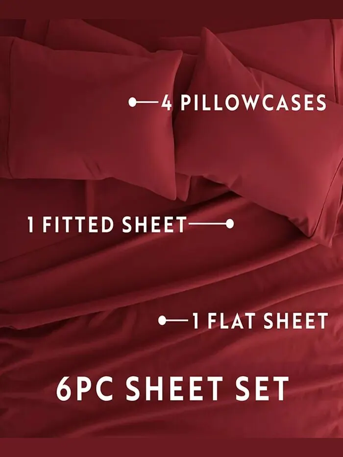Комплект постельного белья Solids in Style от The Home Collection ienjoy Home — изображение 6 из 6, бордовый
