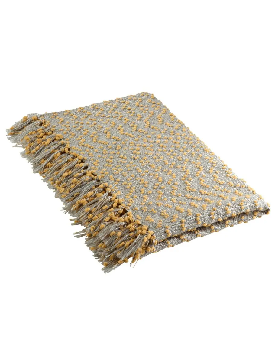 Плед из тканого ворса, 50 x 60 дюймов Saro Lifestyle — изображение 2 из 2, желтый