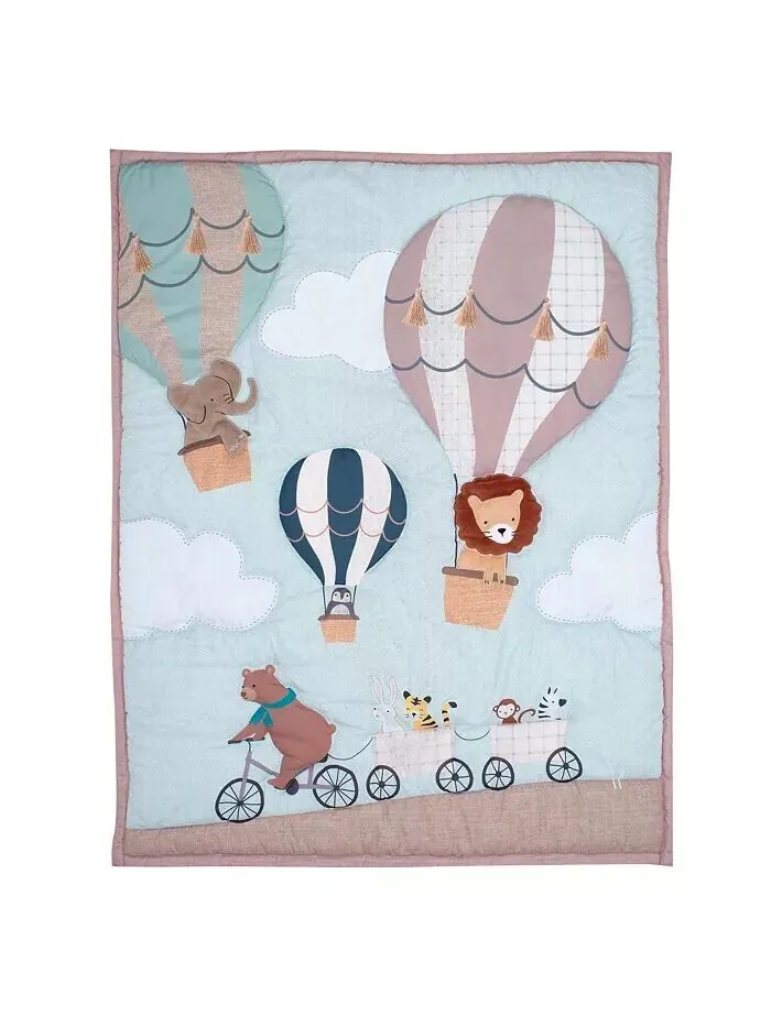 Комплект постельного белья Up Up & Away из 3 предметов для кроватки с изображением — изображение 4 из 9, синий