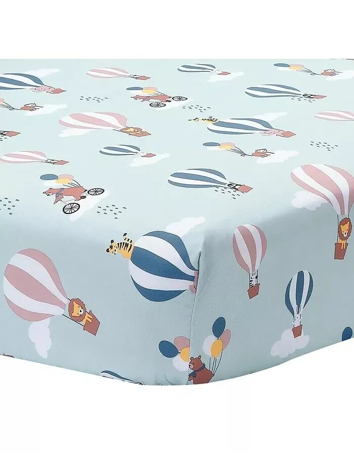 Комплект постельного белья Up Up & Away из 3 предметов для кроватки с изображением — изображение 5 из 9, синий