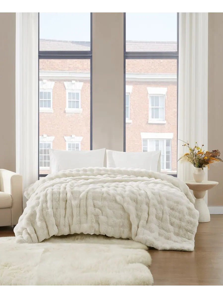 Пузырьковое покрывало для кровати, размер Twin/Twin XL Brooklyn Loom — изображение 1 из 5, белый
