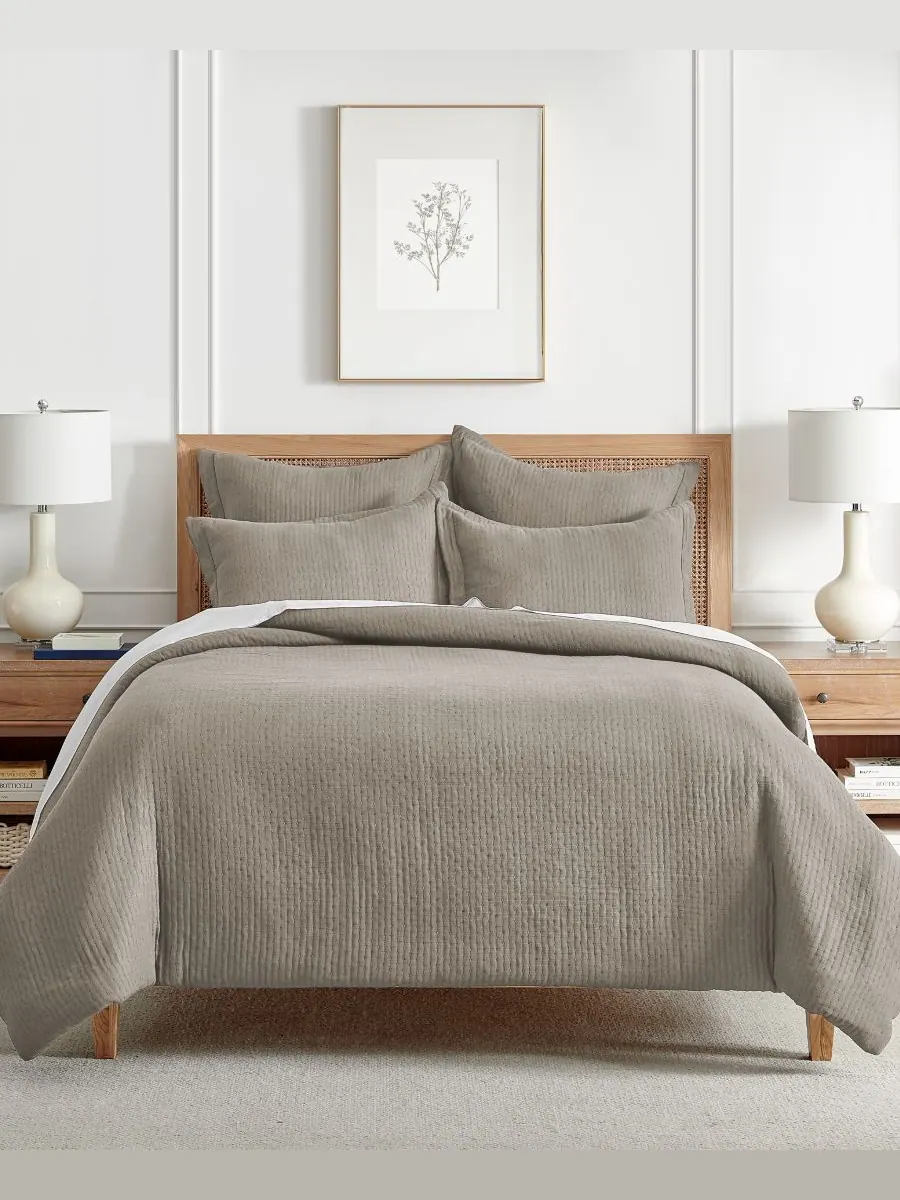 Комплект постельного белья Reede Textured, 2 предмета, размер Twin/Twin XL Levtex — изображение 2 из 4, тауп